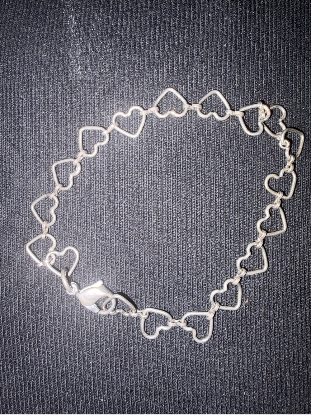 Silver Heart Link Bracelet -children’s Jewelry